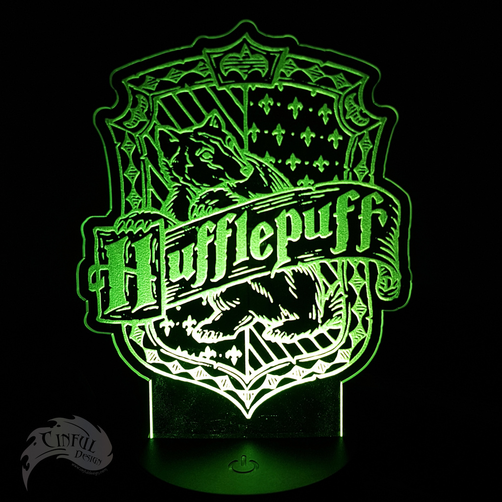 HufflePuff House Crest - LED Lamp Plate