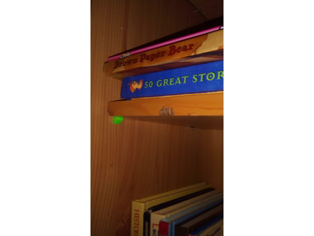 Bookcase shelf support clip