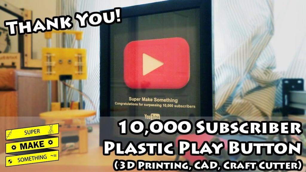 10,000 Subscriber Plastic Play Button