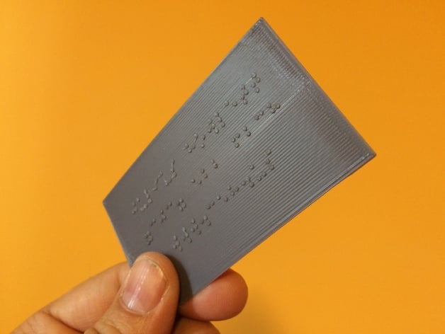 Braille Business Contact Card