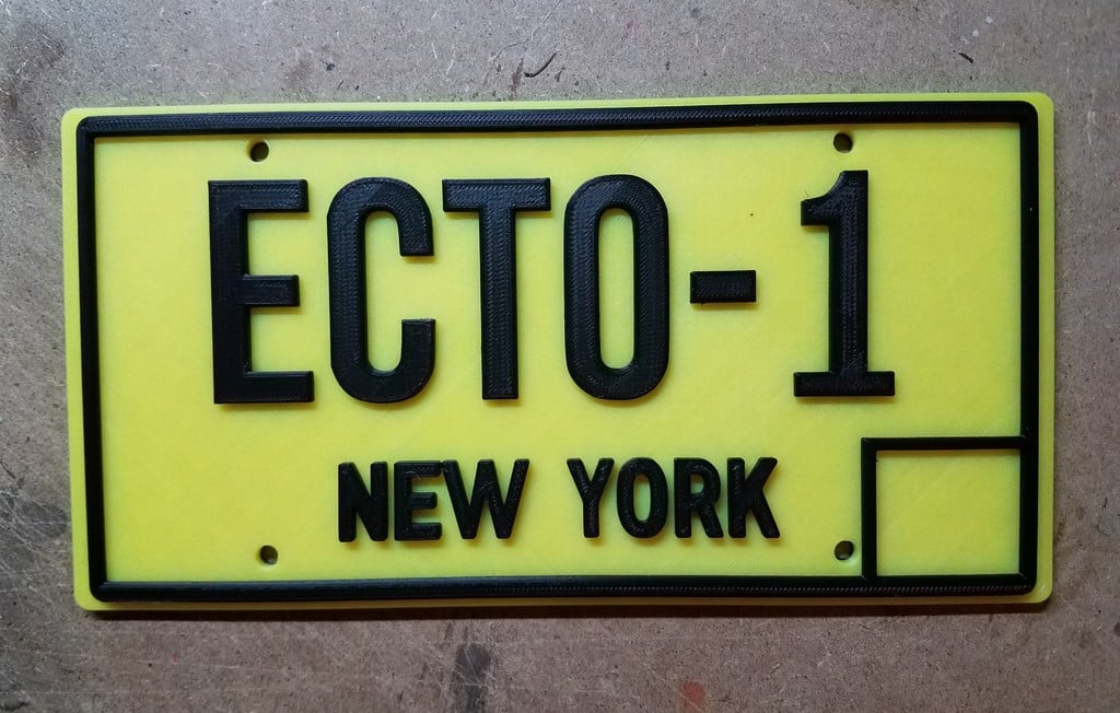 Ghostbusters licence plate ECTO-1