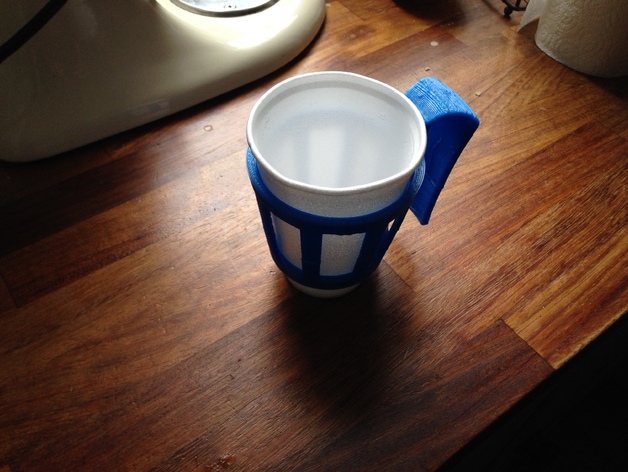 Polystyrene cup handle