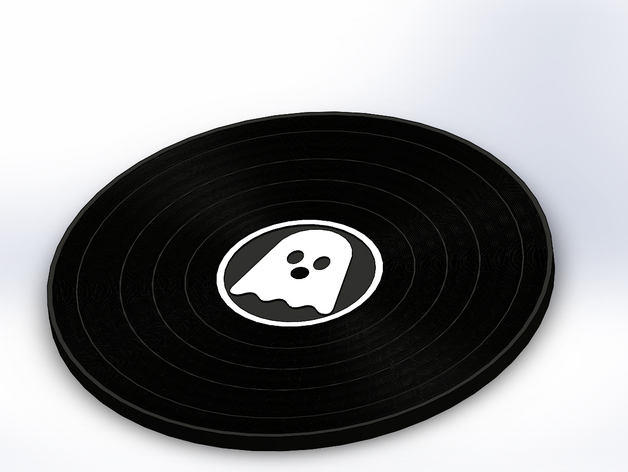 Ghostly Vinyl Record Coasters