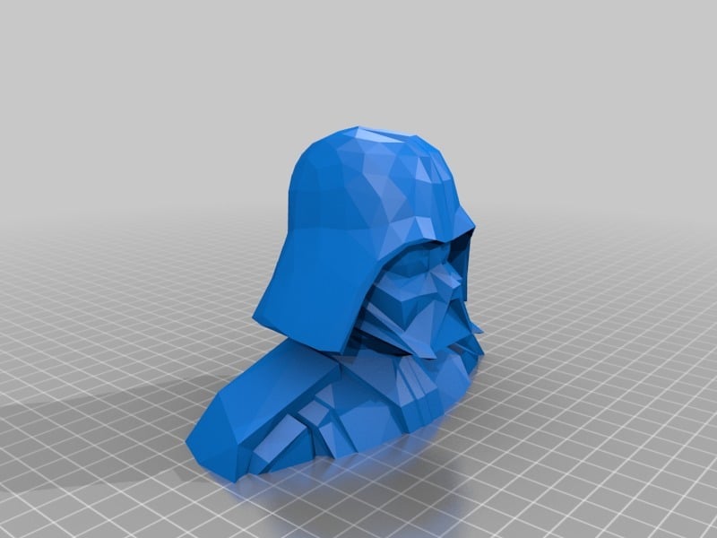 Vader Bust Low Poly