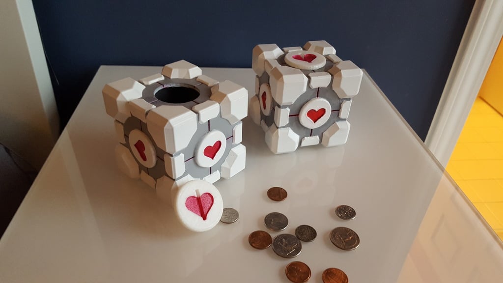 Weighted Companion Cube Piggy Bank