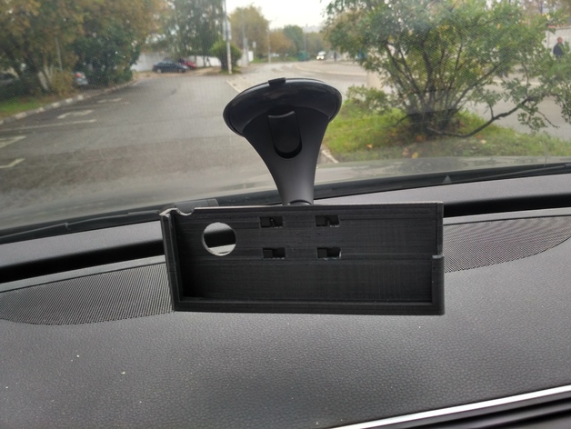 Xiaomi Redmi 3 Pro (universal) car phone dock for suction cup. OpenSCAD.