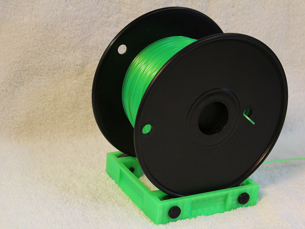 3D printer filament spool holder, fully-printable