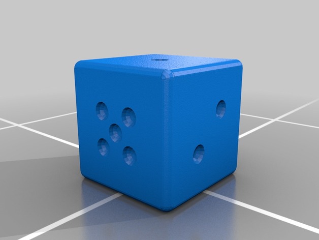 3D Print will be bigger than the internet Rounded cube w/ text and pips