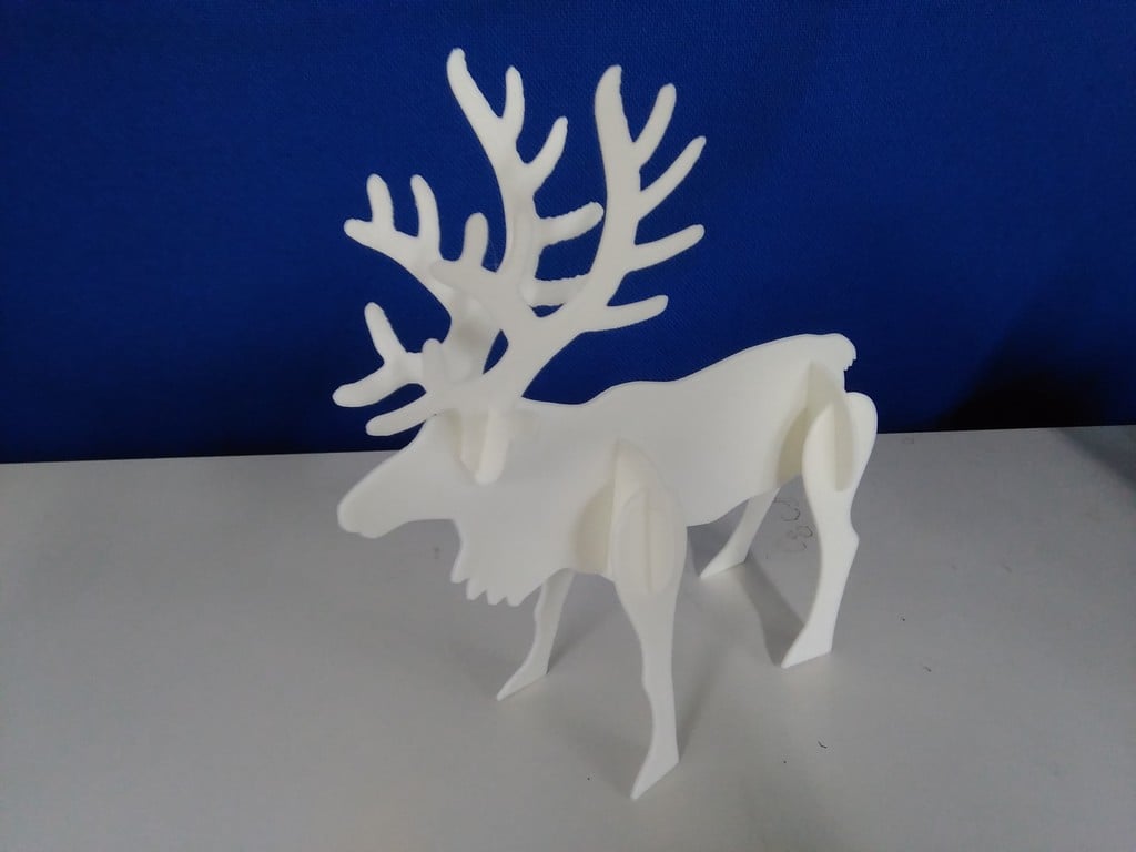Reindeer (3D print for desktop or woodwork with life-size)
