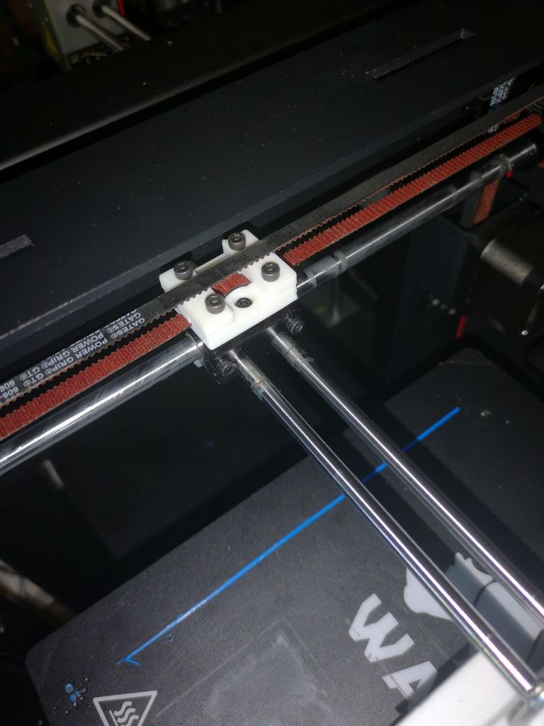 Wanhao Duplicator 6 X and Y belt block and tensioner