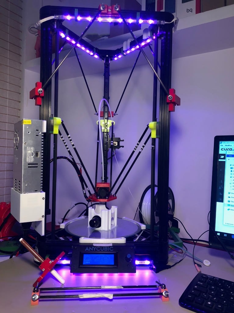 Anycubic Kossel Plus, upgrade to magnetic rods