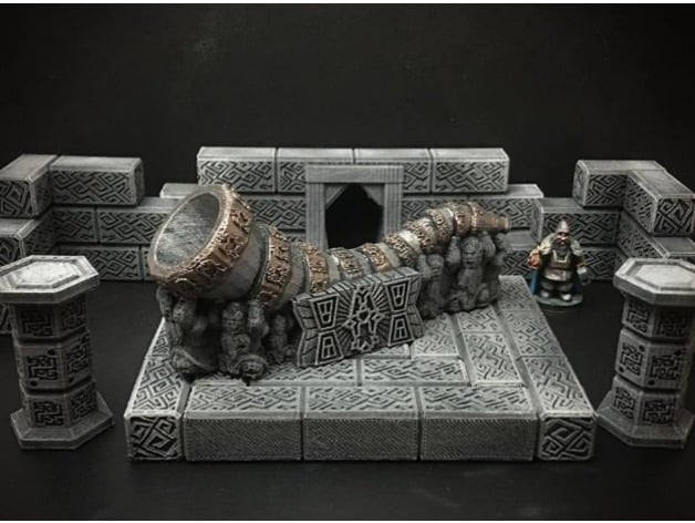 Delving Decor Dwarven Great Horn 28Mmheroic Scale