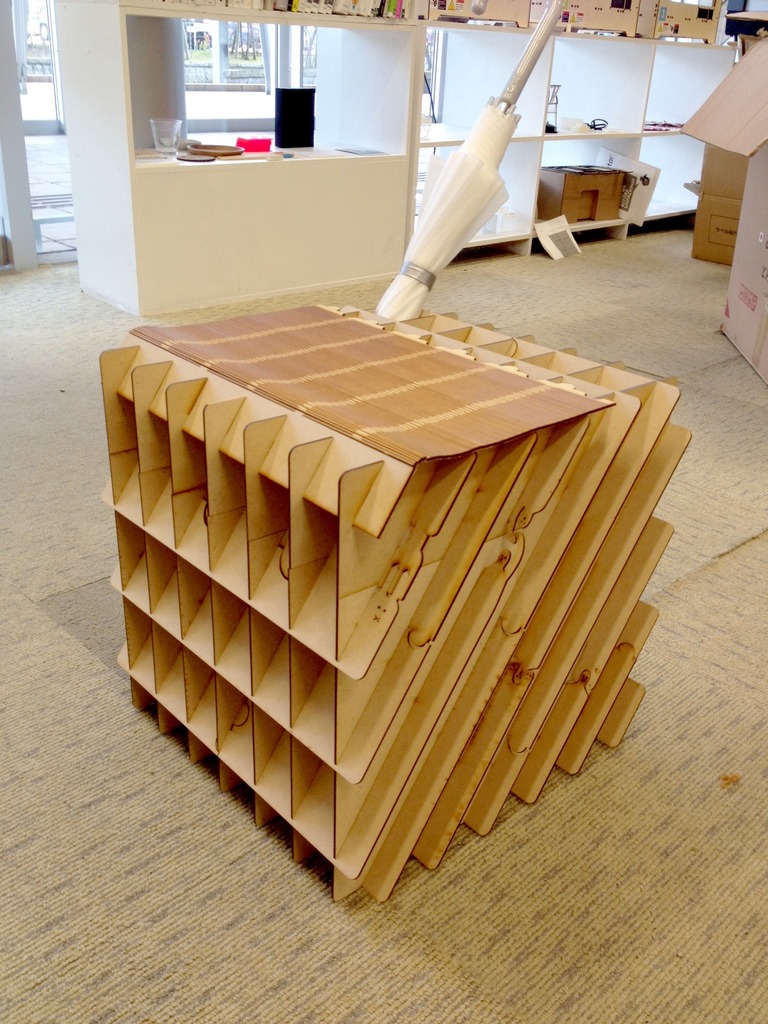Stool and umbrella stand