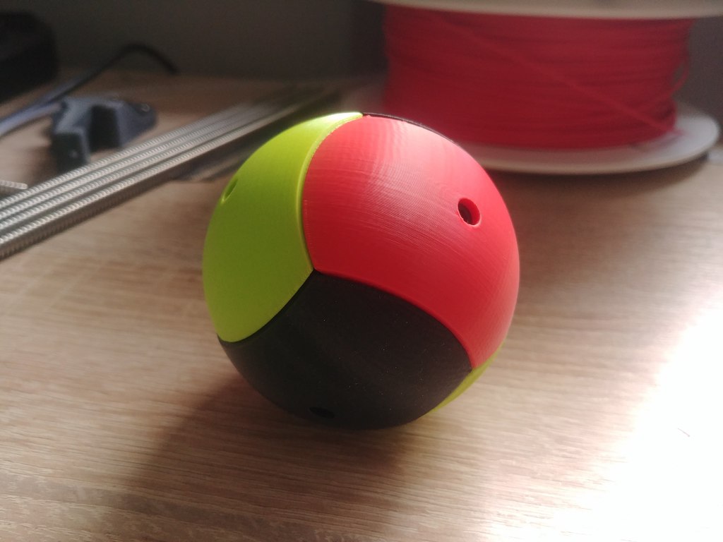 Remix of Bolt together Puzzle Sphere for kids (that won't swallow m3 screws)