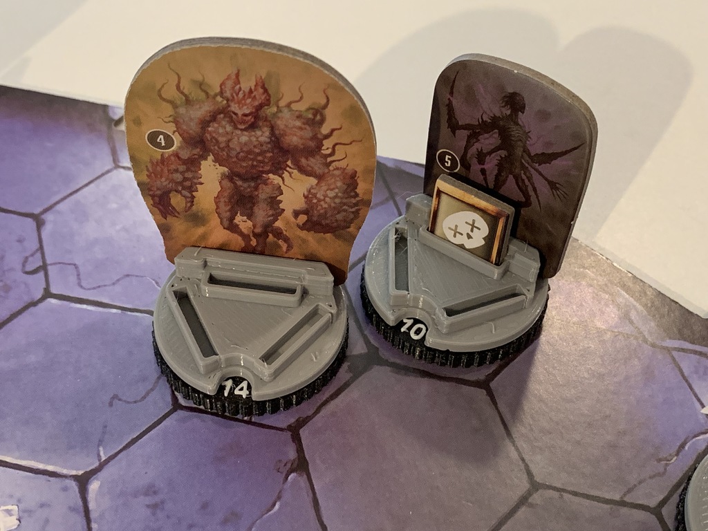 Gloomhaven Standee Bases 32mm with raised HP for mid-print filament color change