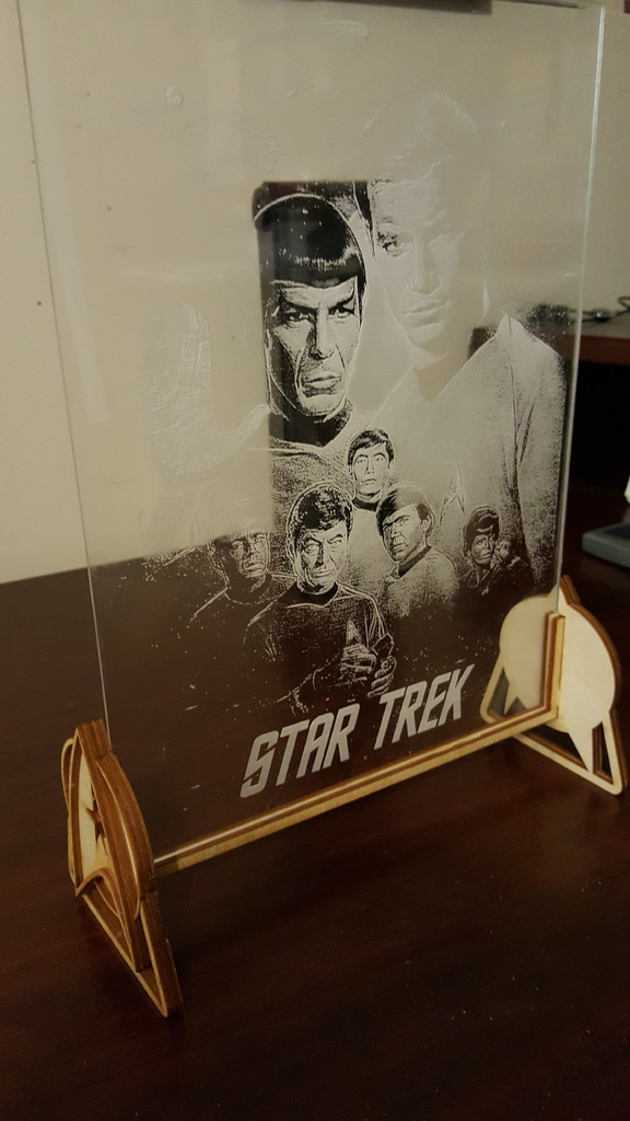 Star Trek Origins Acrylic and Stand - Laser Cut