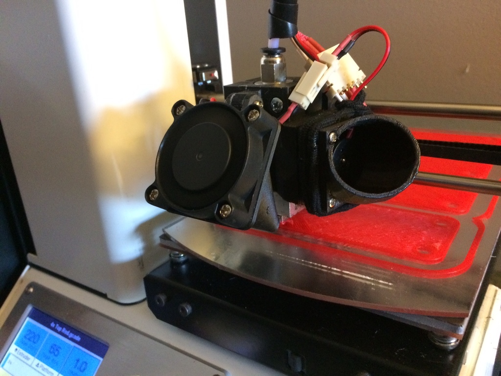 PLA Cooling Duct for the Hot end Mount for ABS by DtEW