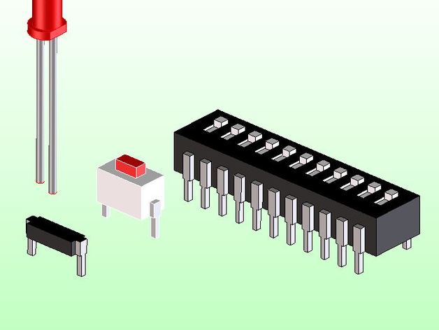 DIP SWITCH, PUSH BUTTON, LED ELECTRONICS STL SPACE MODELS