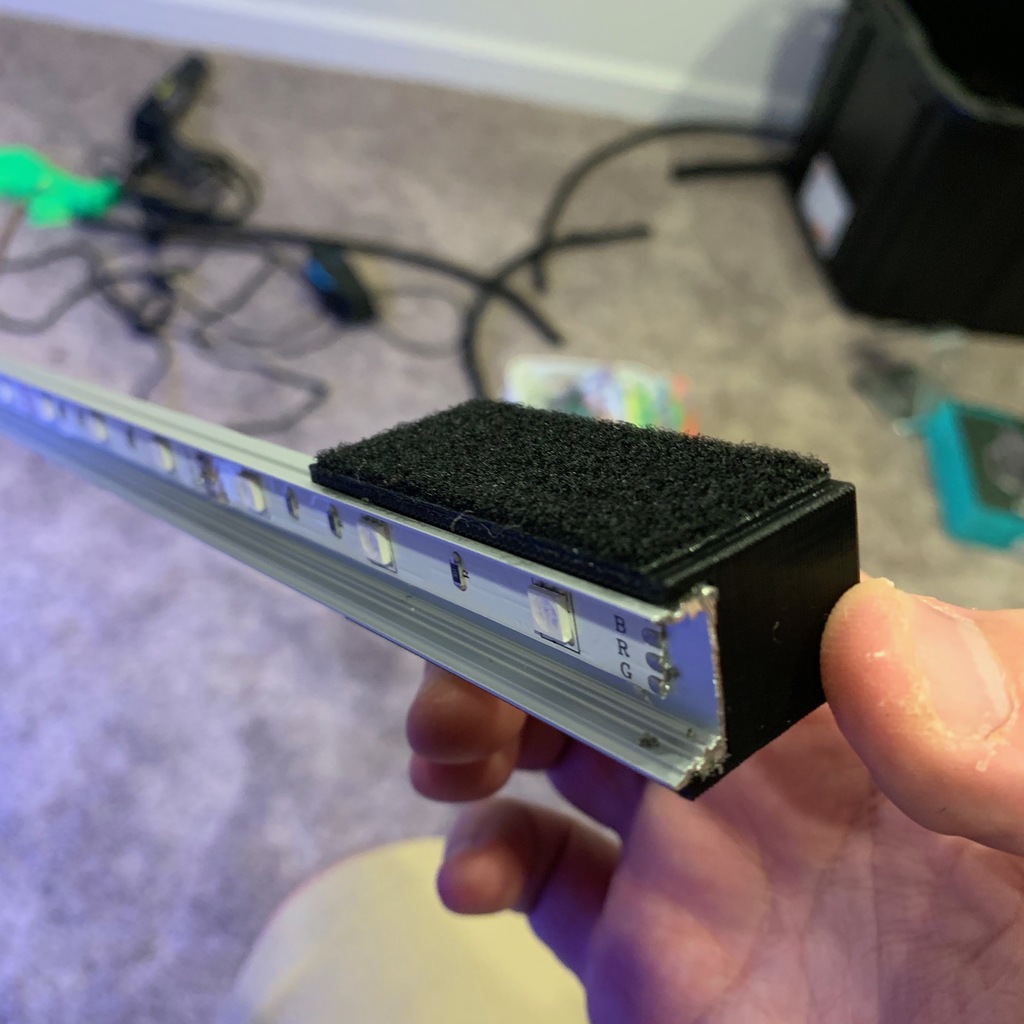 90 Degree Aluminum LED Channel Clips for Velcro Attachment