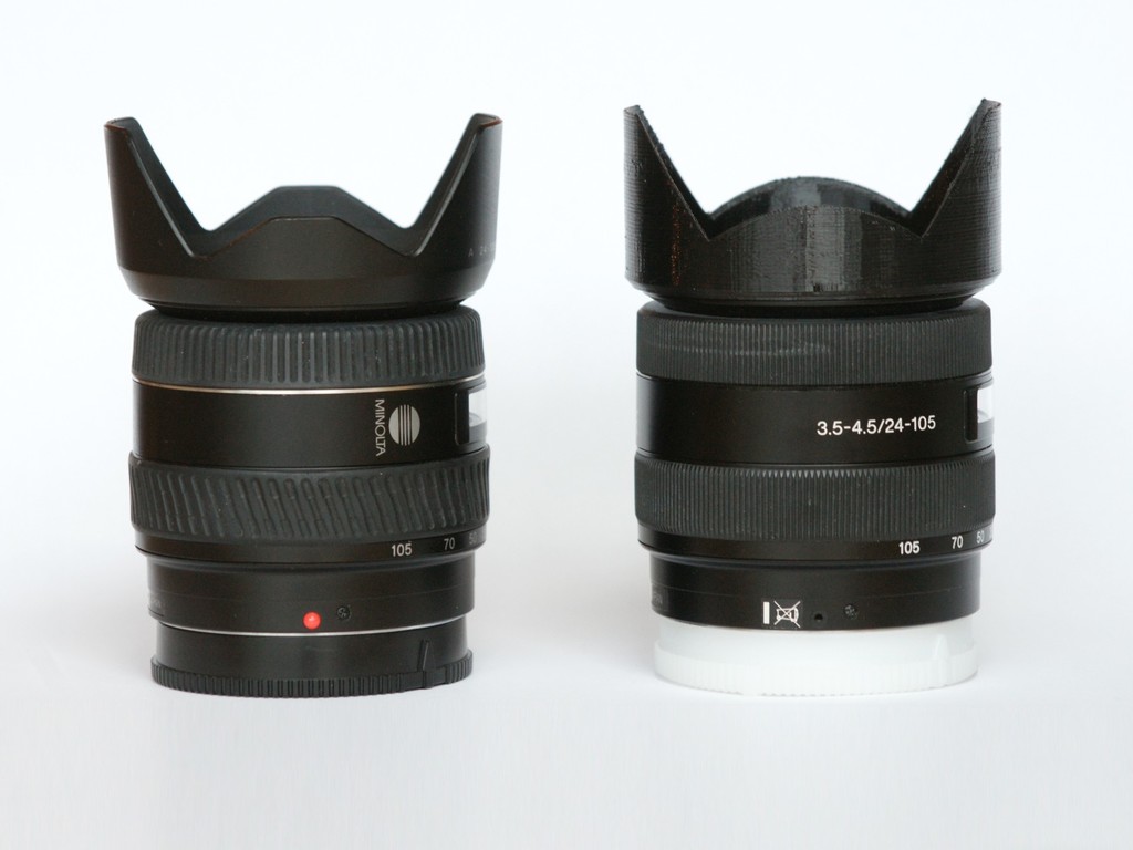 Lens Hood for Sony SAL24105 or Minolta AF 24-105mm F3.5-4.5 D