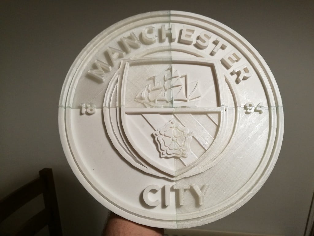 Manchester City FC Logo 298x298x15mm +split files