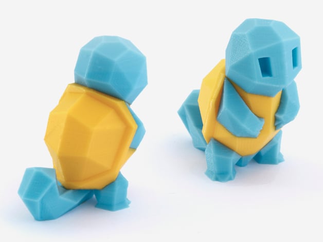Lowpoly Squirtle Multi And Dual Extrusion Version