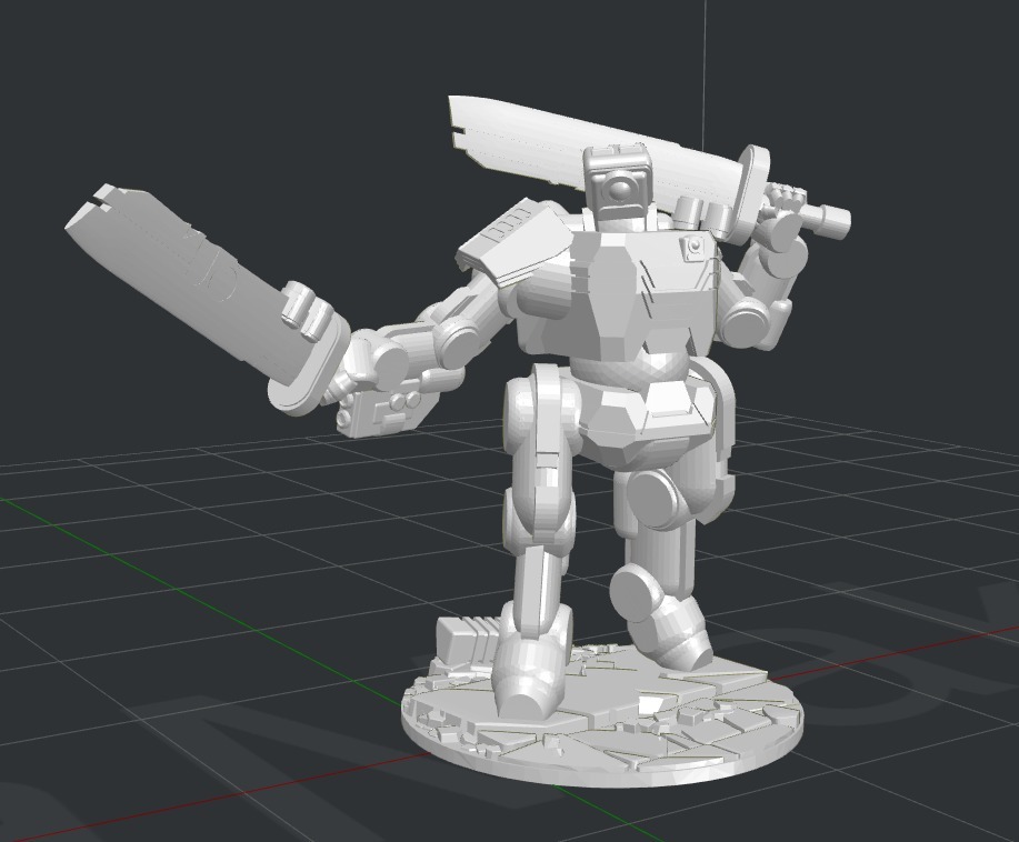 Brontes Heavy Assault Robot - Dual Wield (28mm scale)