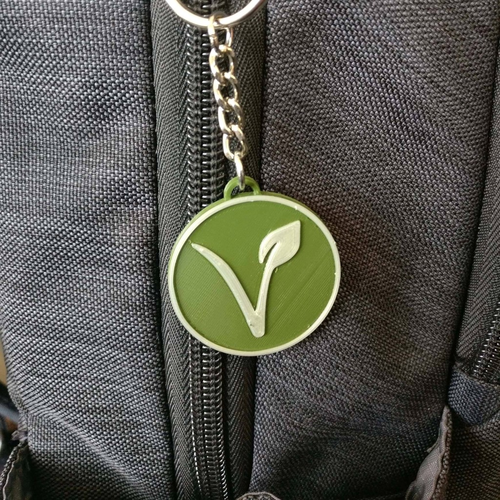 Vegan/Vegetarian logo Keychain