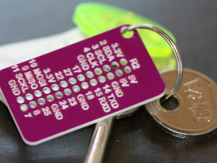 Raspberry Pi Leaf Keyring - GPIO Pin Label for your keys