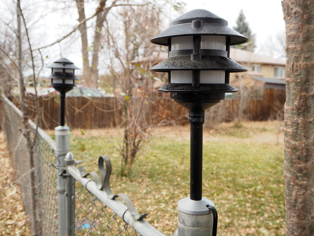 Foot/holder for garden lights - turn them into post lights!