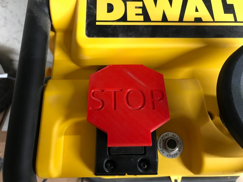 Bouton STOP arrêt d'urgence - Dewalt DW745