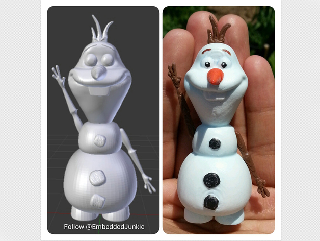 Olaf from by embeddedjunkie - Thingiverse