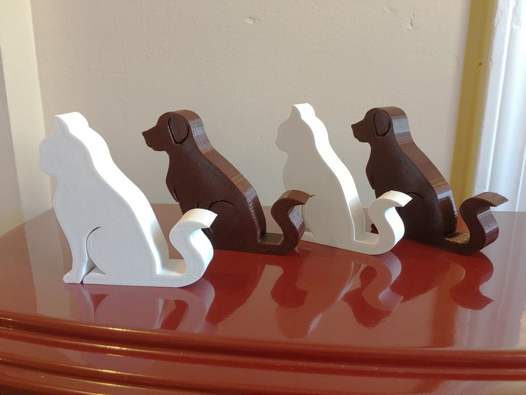 Cat and Dog Phone Stand