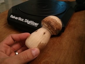 Lathed wooden mushroom