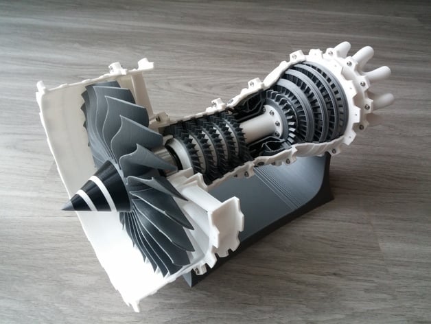 working jet engine model
