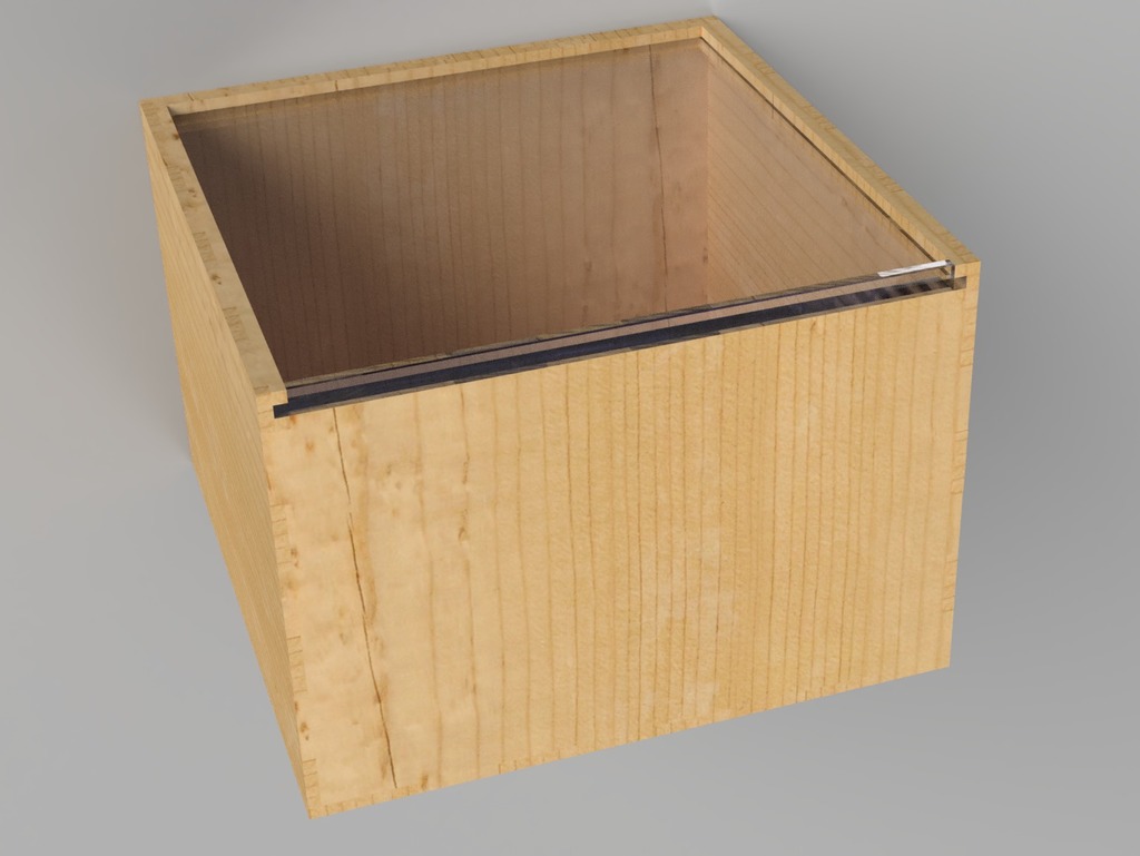 Box with sliding lid (for laser cutting or milling)