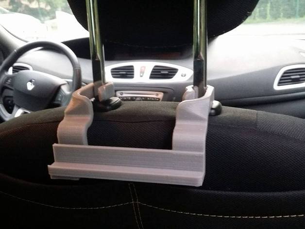 Car holder on seat back for phone (or tablet)