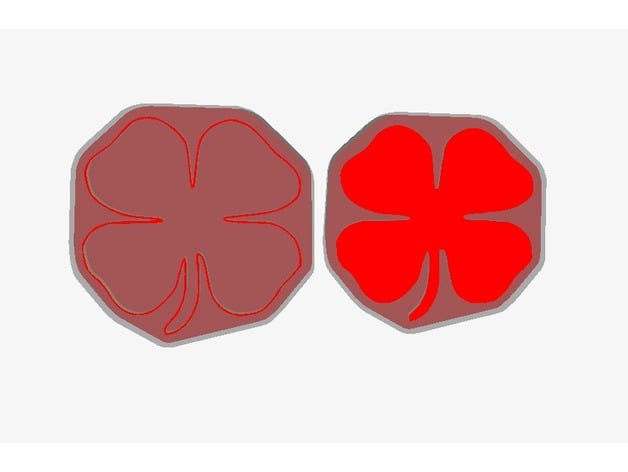 Four Leaf Clover Stamps Hollow And Solid