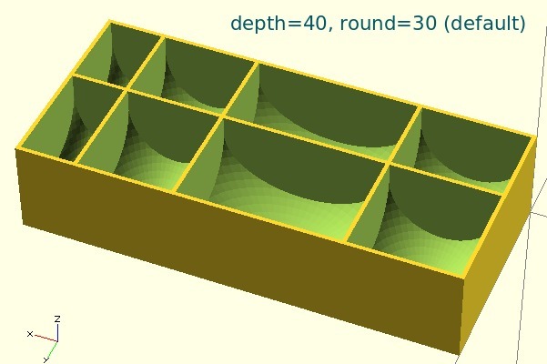 Generic Tray Creator Script (with rounded bin floors)