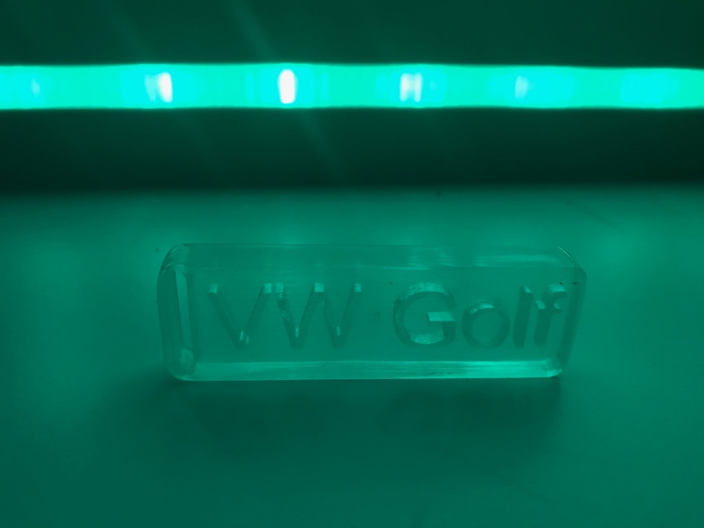 Transparent VW Golf Keychain