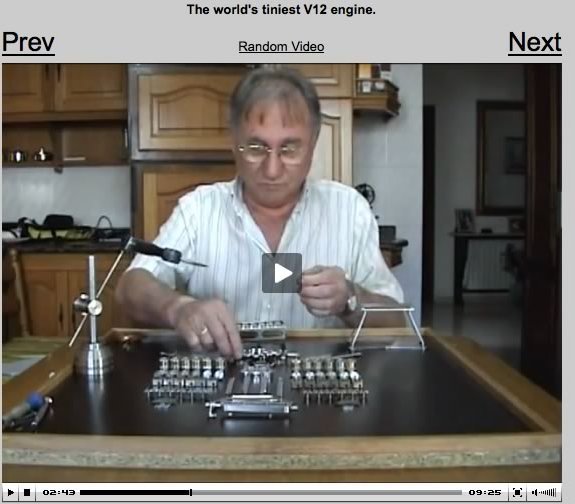 Maker GOD,  makes a V12 engine. Inspirational  Video.