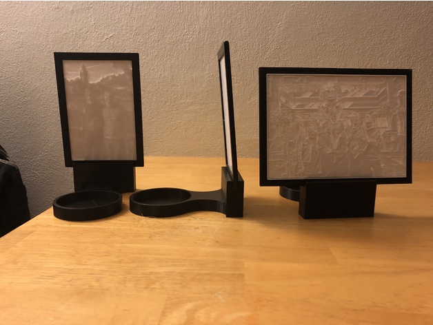 Lithophane Stand With 3″ Candle Holder 4X6 Photo Frame And 5X7 Photo Frame.