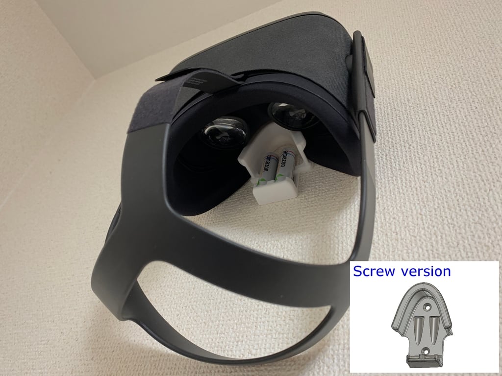Oculus Quest Goggles and AA batteries Wall Mount with Stapler or Screws