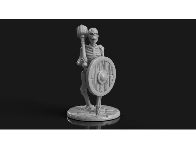 Image of Living Bones with Mace and Shield