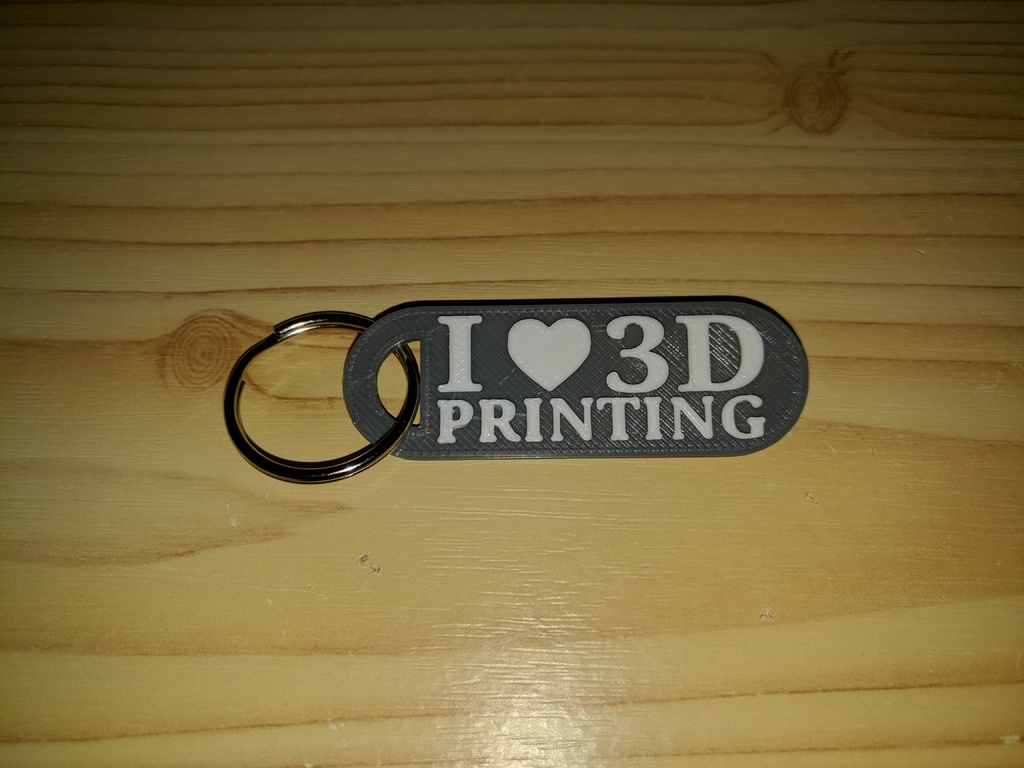 I Love 3D Printing - Keychain