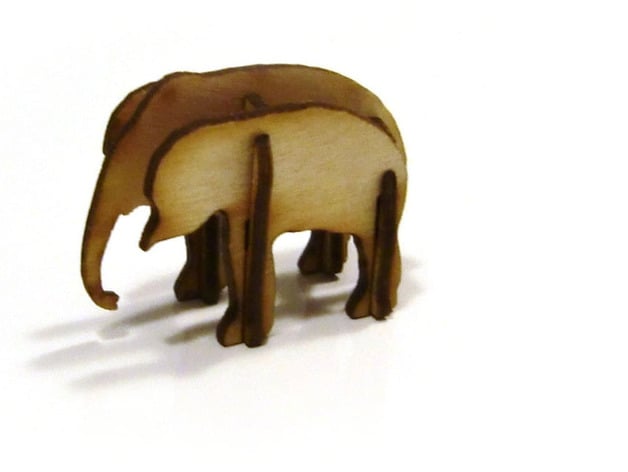 LaserCut - 3D Puzzle Elephant