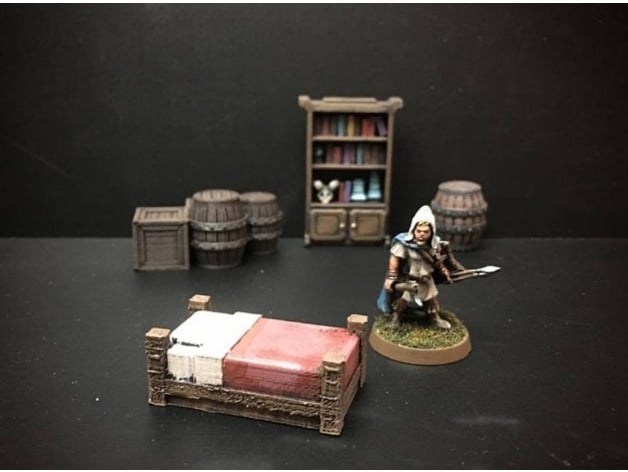 Image of Delving Decor: Inn Bed (28mm/Heroic scale)