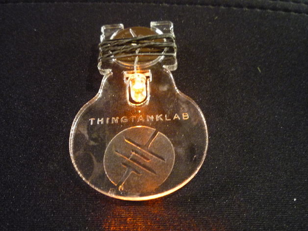 LED Throwie Light Guide Lapel Pin