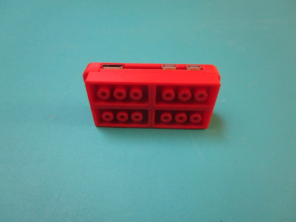 LEGO attachable Raspberry Pi Zero W case