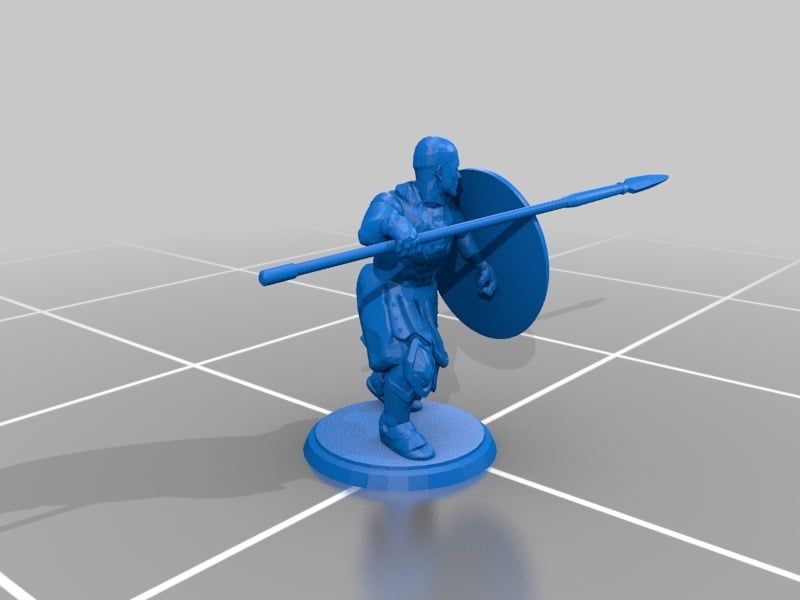 Greek Soldier - Fighting Position - Spear and Shield